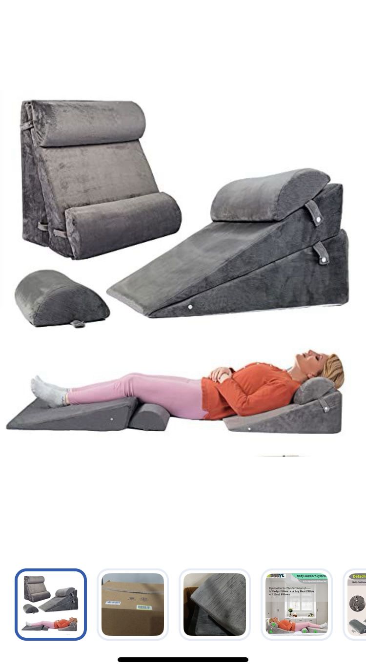 ποΈ For Sale: WDBBYL 4-Piece Adjustable Bed Wedge Pillow Set β 100% Memory Foam