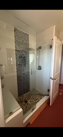 3/8 Custom Shower Door And Panel
