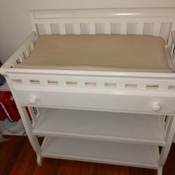 Baby Changing Table With Drawer And Shelves
