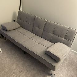 grey couch futon