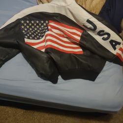 american flag leather jacket