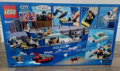 Lego City Police Patrol Boat Drone Toy Scooter Police Vehicle Set 60277 NEW
