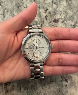Women’s silver fossil watch