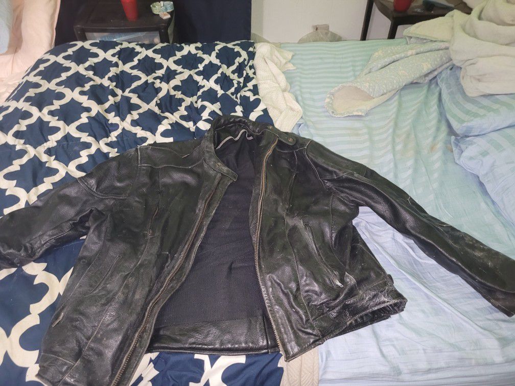 Used  Mens Leather Coat