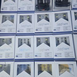 LED CAR HEADLIGHTS SET, 200W WHITE LIGHT NEW ***$55