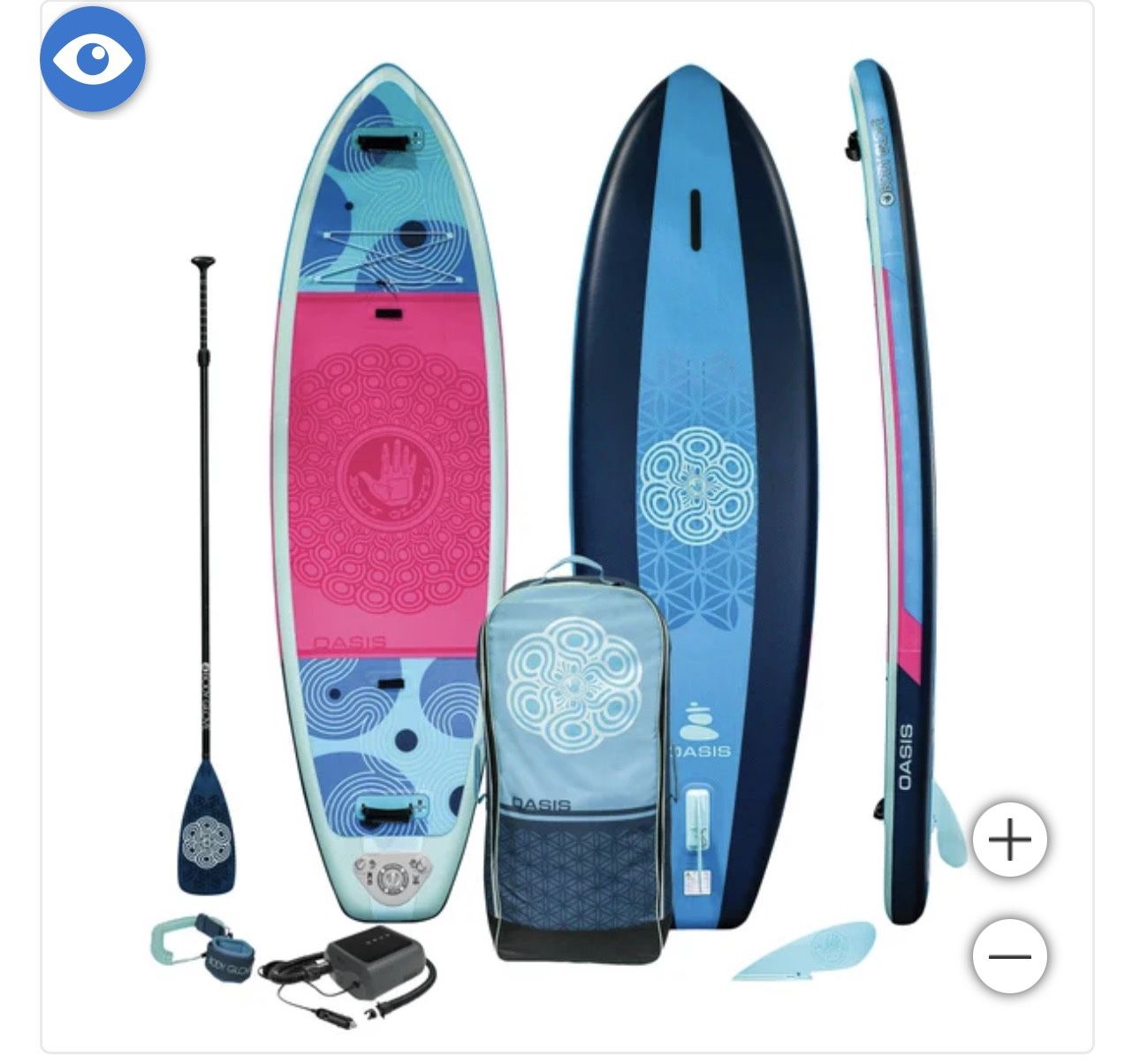 Body Glove Oasis 2 10’ Inflatable Stand Up YOGA Paddle Board Package