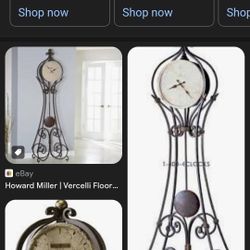 Howard miller rod iron grandfather clock with stone face