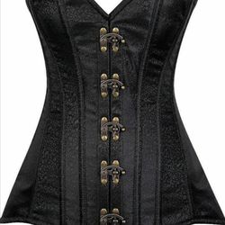 Women's Daisy Corset Top Drawer Steel Boned Corset Top W/Metal Clasp Closure XXL