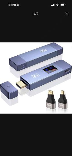 Brand new in box Wireless HDMI Transmitter and Receiver, Wireless HD Extender Plug & Play Portable 2.4G/5G with LED Screen HDMI Kit for Streaming Vide