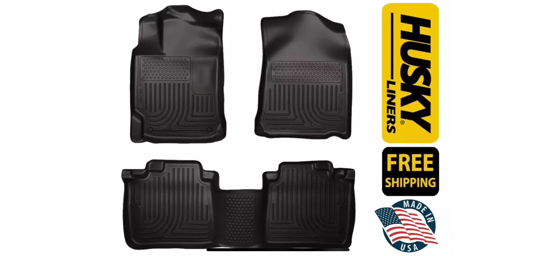 Husky Liners WeatherBeater Floor Liner Set for Toyota Camry and Ford Taurus