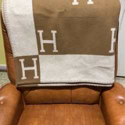 hermes Wool  & Cashmere Blanket , Avalon signature