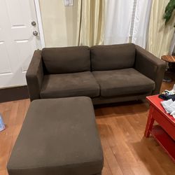 Loveseat Couch And Ottoman $50