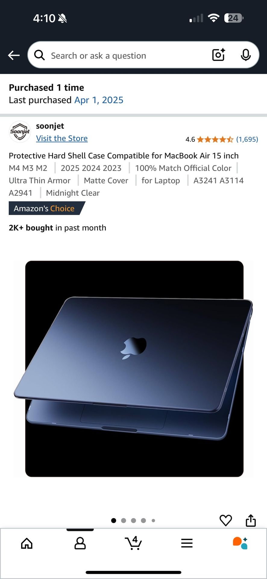 MacBook Air 15” Protective Shell Case