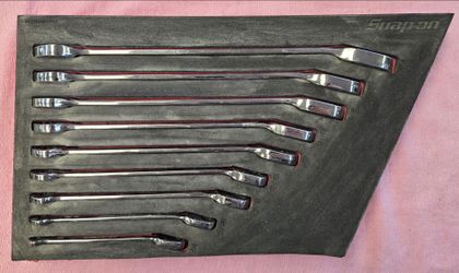 Snap-on 9pc 12pt SAE Reversible Ratcheting Wrench Set