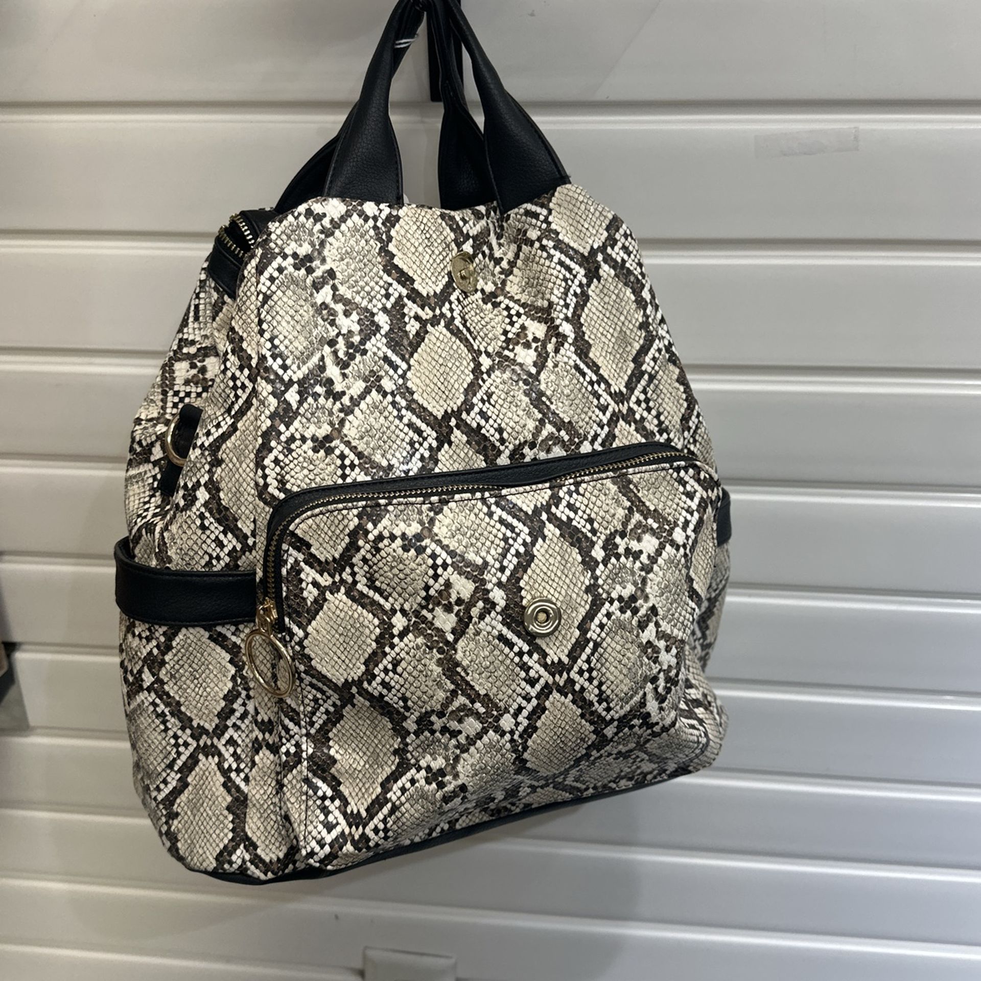 Snake Skin Print Purse Set