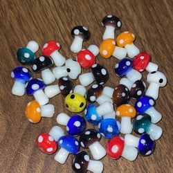 Mini Mushrooms Beads 