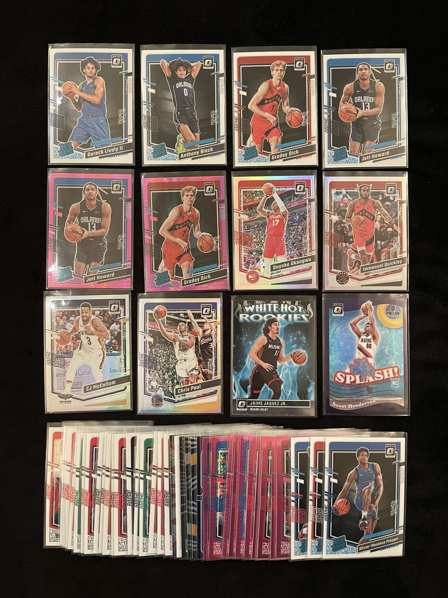 Lot Of (50) 2023 Panini Optic Basketball Cards - Rookies, Prizms, Parallels