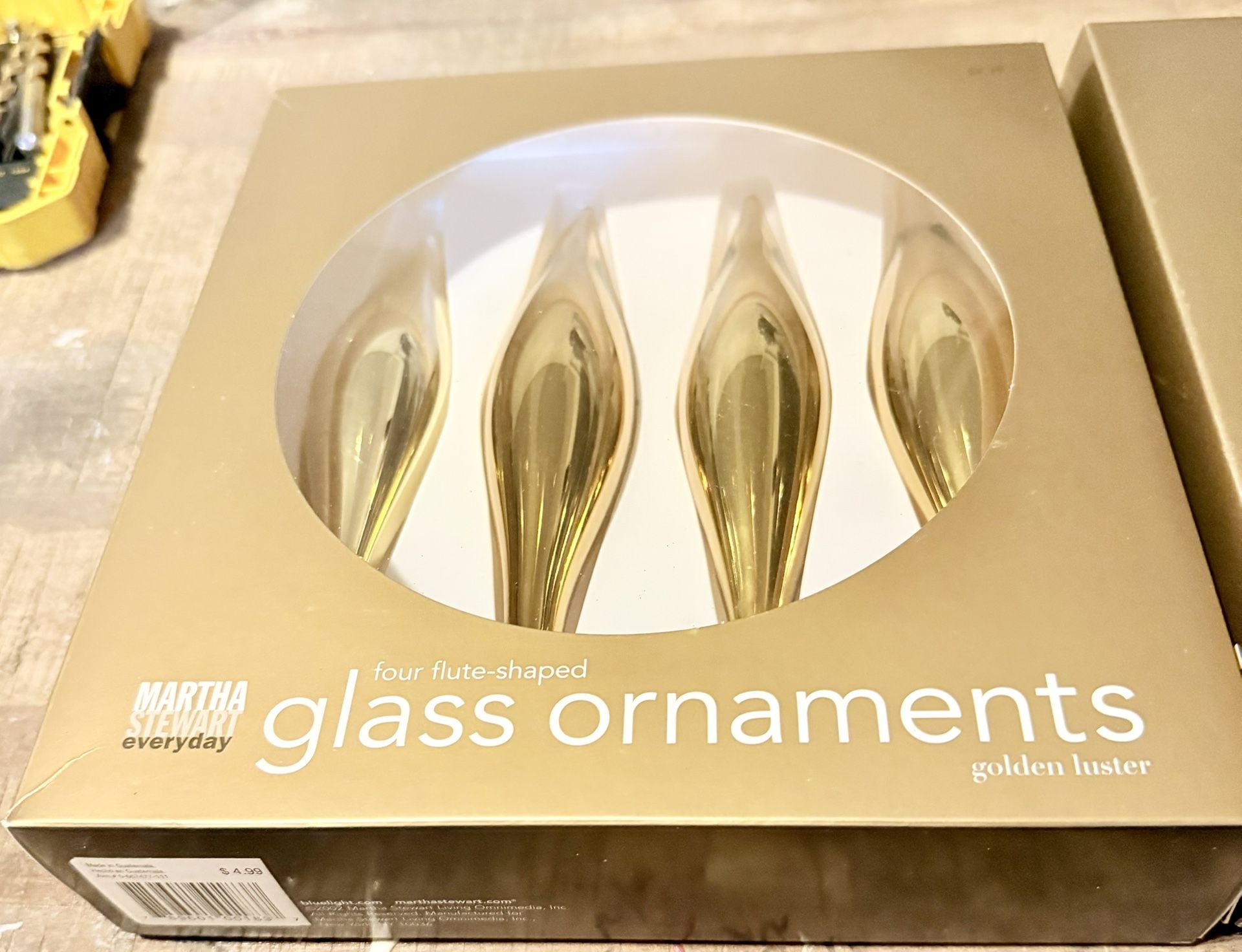 Golden Luster Fluted Ornaments