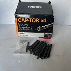 StarBorn  CAP-TOR xd  Epoxy  Composite/PVC Deck Screws #55 Driftwood - Slate Epoxy Coated  2-3/4 350 Pcs T 20  bit included