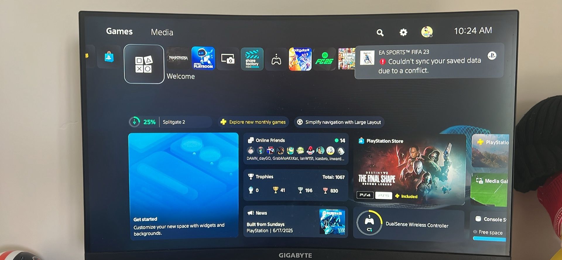 GIGABYTE 27inch monitor