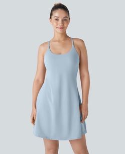 🩵 NEW Halara Flowy Active Dress Light Blue Size L