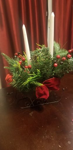 Christmas candle centerpieces