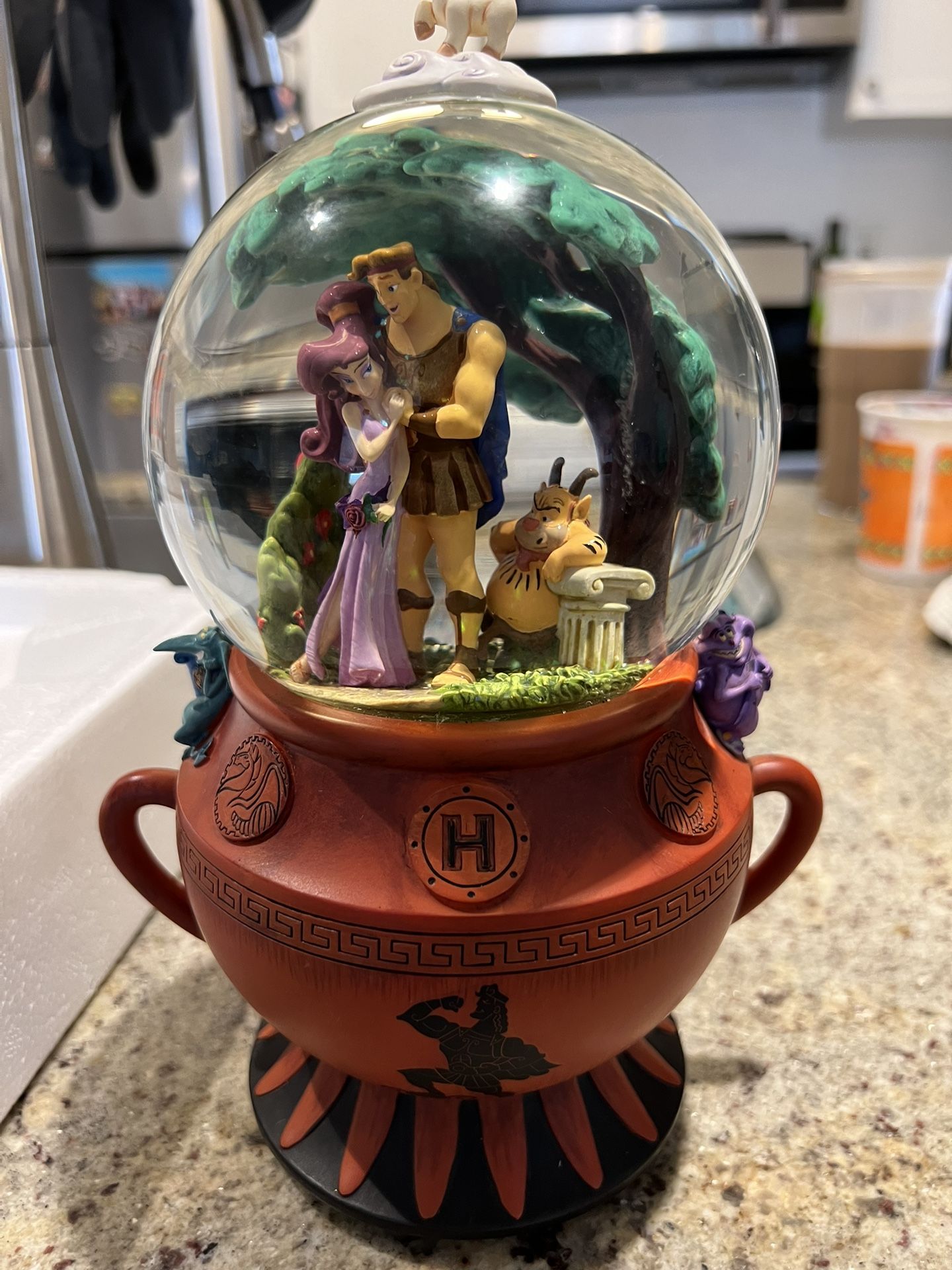 Disney Rare Hercules Musical Snow Globe “Go The Distance”