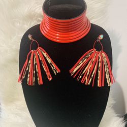 Tribal  Red Choker Set
