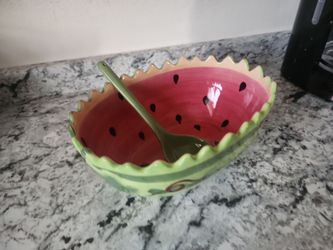 Waterloo bowl with spoon ceramic