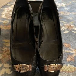 Gucci Black Horsebit Calfskin Flats Size 7