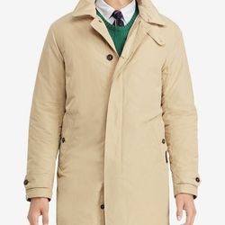 🔥499 Polo Ralph Lauren Water Repellent Commuter Coat Khaki Big & Tall Size 1XB
