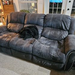 Power Recliner And Manual Recliner Sofa
