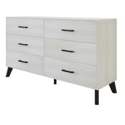 New in Box Light Grey 6 Drawer 52.56-in W Dresser 