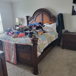 California king bed With Two Night Stands