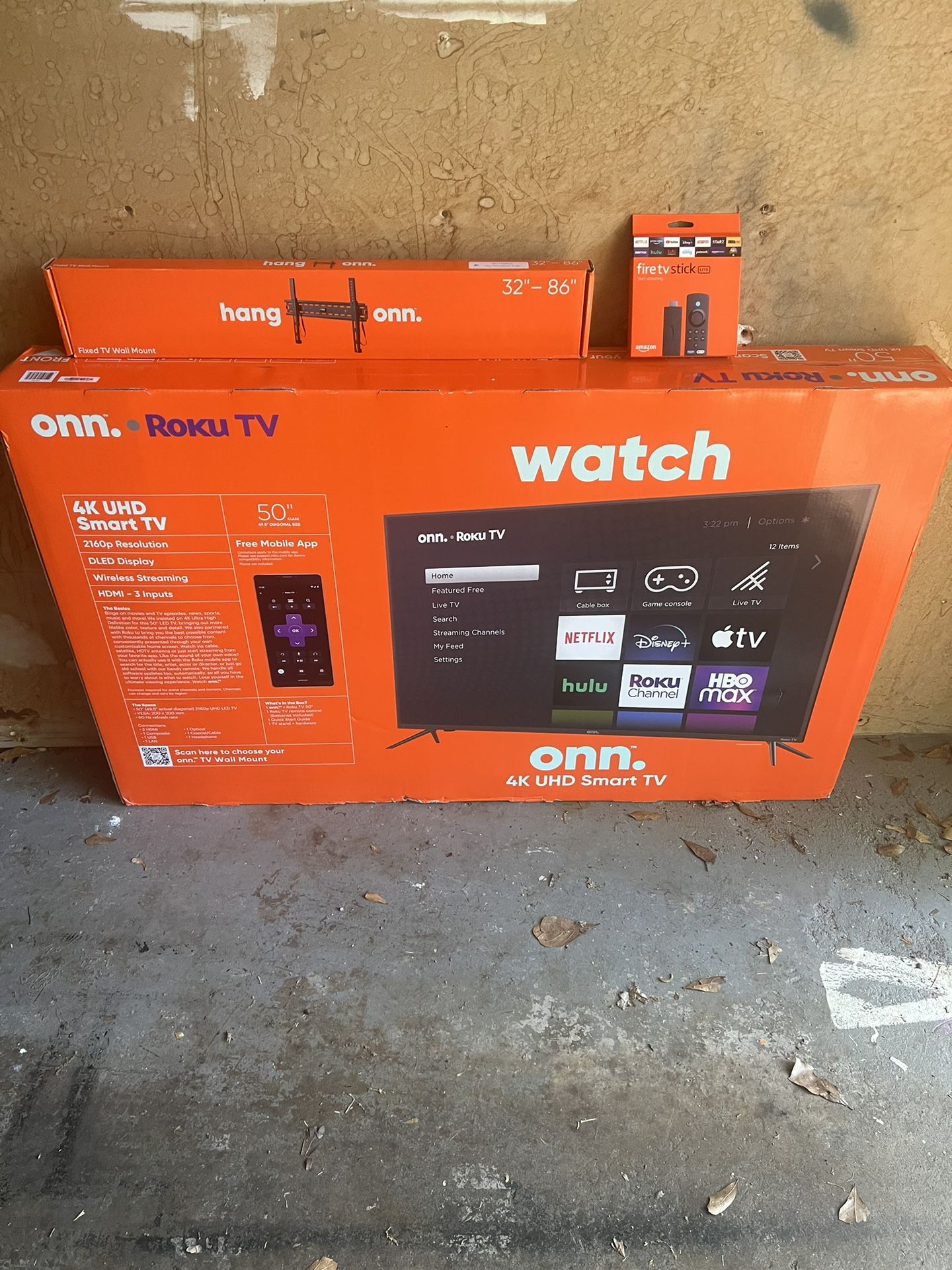 50’ 4K-UHD-2160P-LED-Roku-Smart-TV-HD/Fixed TV Wall Mount TVs 32" to 86"/Firestick ALL NEW IN BOX