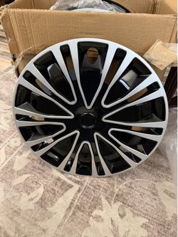Black and Silver Wheel Cover Hubcap