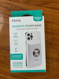 NWT true wireless charging on-the go Magnetic power bank with ring & stand