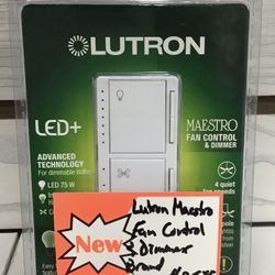 Lutron Maestro Fan Control & Dimmer Brand New 
