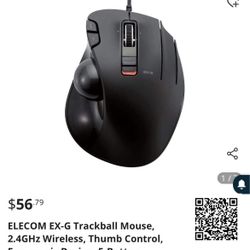 ELECOM EX-G - Trackball Mouse, Wireless