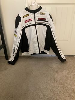 Sedici Motorcycle Racing Jacket – Black & White