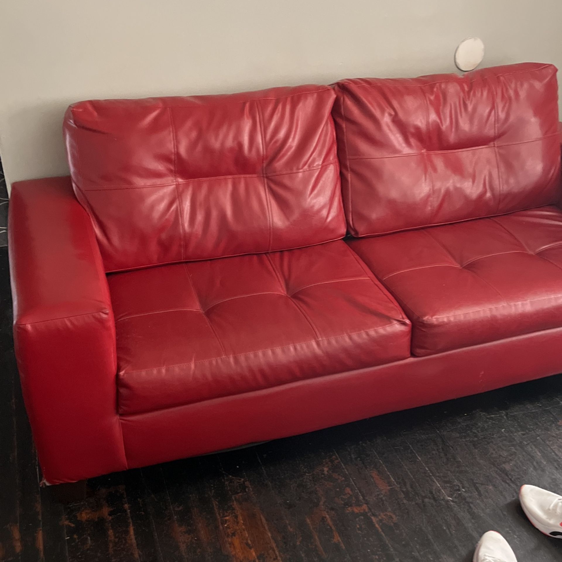 Red Leather Couch