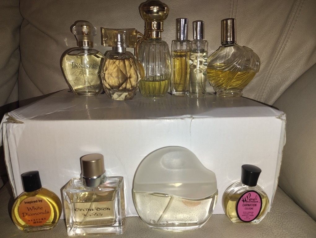 10 Item Lot Of Women's Vintage New And Lightly Used Perfume