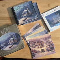 Thomas Kincaid Handel's Messiah 3-CD Set In A Collectible Tin Box; 58 All time favorite Christian Hymns - Includes 6 Bonus Postcards