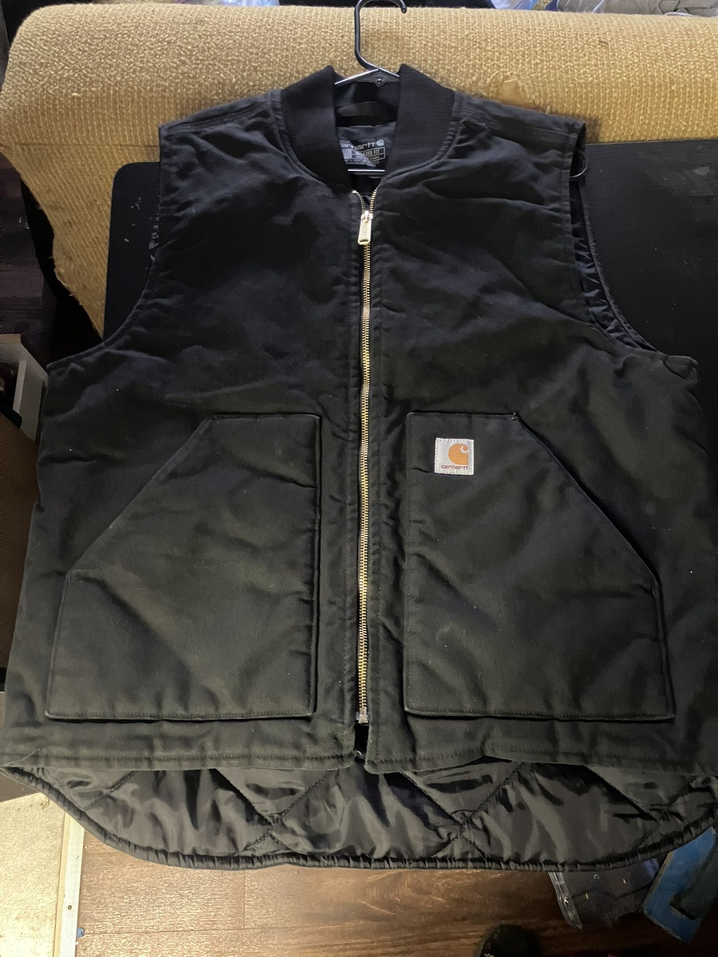 Carhartt Arctic Quilt Lined V01 Men's Sandstone Vest - Black, L Barley Worn
