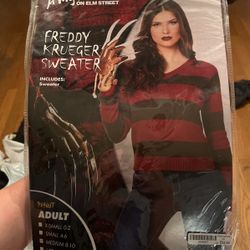 Adult Freddy Krueger, Sweater Halloween Costume