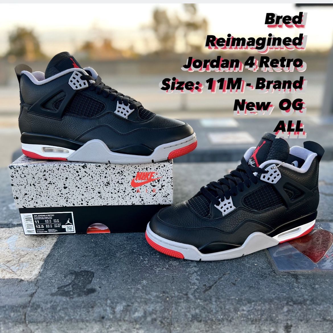 Jordan 4 Bred Reimagined Size 11