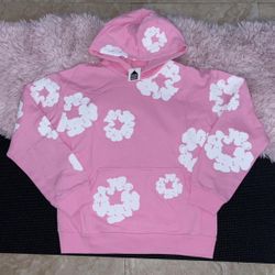 Pink Denim Tear Hoodie S: S