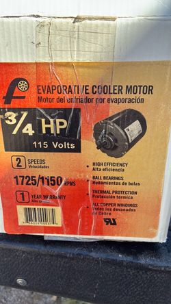 Evaporative cooler motor