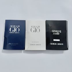 Armani Code Sample Sprays (3-Pack: Black, Blue, White) 🌟