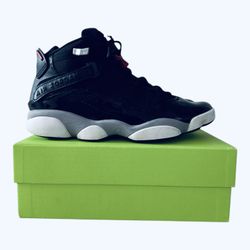 Size 8- Jordan 6 Rings Black Cement